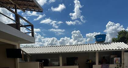 House for relaxation with games area and barbecue
