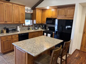 Microwave, oven, stovetop, dishwasher