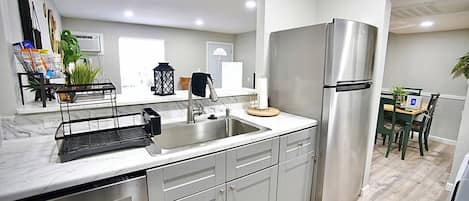 Microwave, oven, stovetop, dishwasher