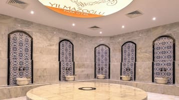 Turkish bath/hammam, body treatments, hot stone massages, Thai massages