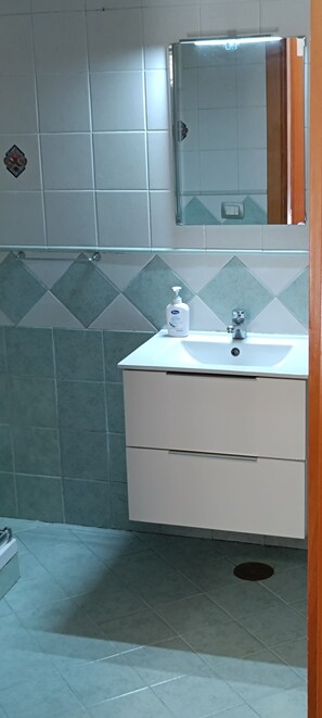 Haartrockner, Handtücher, Seife, Toilettenpapier