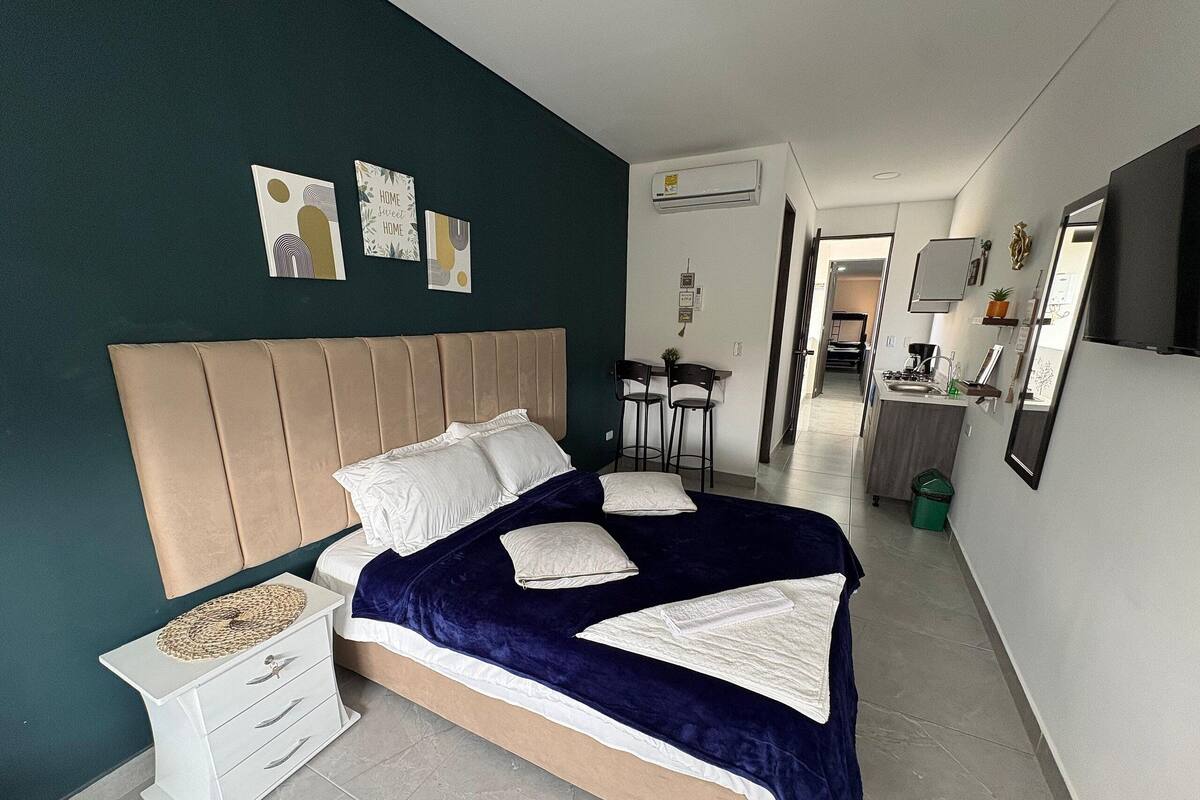 Basic Apartment | Individually furnished, desk, laptop workspace, free WiFi