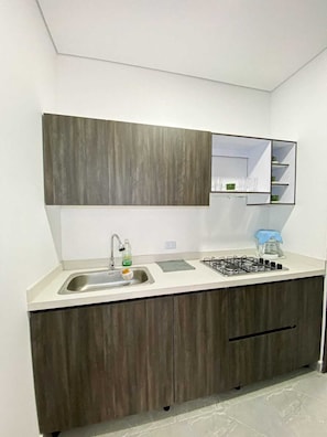 Apartment, Balcony | Private kitchen