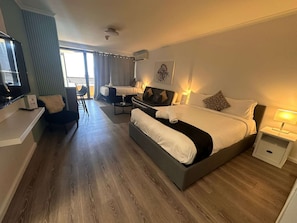 1 bedroom, desk, WiFi, bed sheets