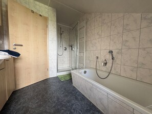 Haartrockner, Handtücher, Seife, Shampoo