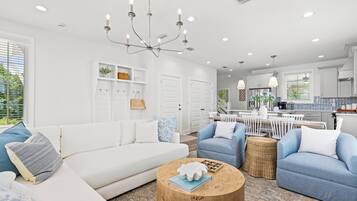 House, Multiple Beds, Patio, Garden View (19891 Charlie Claude Dr) | Living area | 42-inch flat-screen TV with digital channels