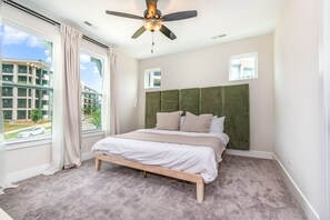 4 bedrooms, iron/ironing board, internet, bed sheets