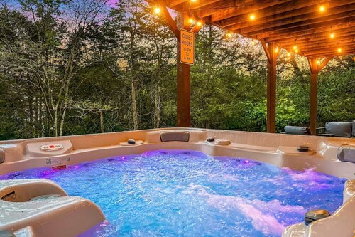 Neon Dream Lodge! Pickleball, Hot Tub, Theater