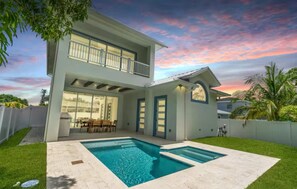 Outdoor pool, a heated pool - NEW! Luxe Escape w/ Pool & Spa - Close to Beach (Naples)