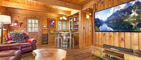 TV connectée, cheminée