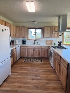 Kjøleskap, mikrobølgeovn, ovn og kokeplater