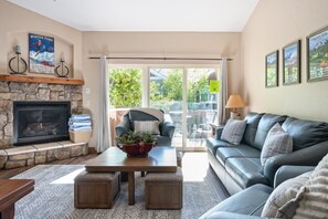 TV connectée, cheminée, vidéothèque