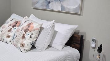 1 bedroom, travel crib, WiFi, bed sheets
