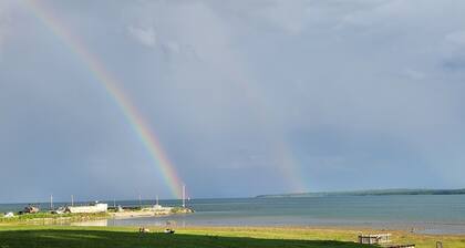 "Sunrise Beach" Travel Trailer on 435' of Lake Michigan frontage- Fish on!