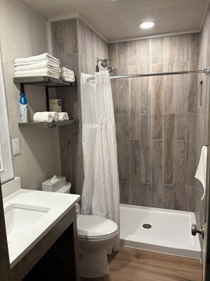 Towels, soap, toilet paper