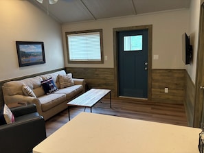 Living area - RENOVATED-Vacation Cabin, Riverfront - Hunt, TX (Ingram)