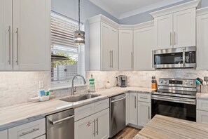 Fridge, microwave, oven, stovetop - Shore Beats Work - Stunning Beach House with Private Pool -6 Bed/5 Bath (Miramar Beach)