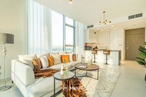 Luxe appartement, uitzicht op lagune | Woonkamer