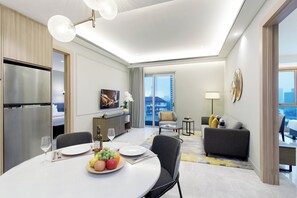 Premier Apartment, 2 Bedrooms | Living area | 55-inch Smart TV with digital channels - Ascott Menteng Jakarta (Jakarta)