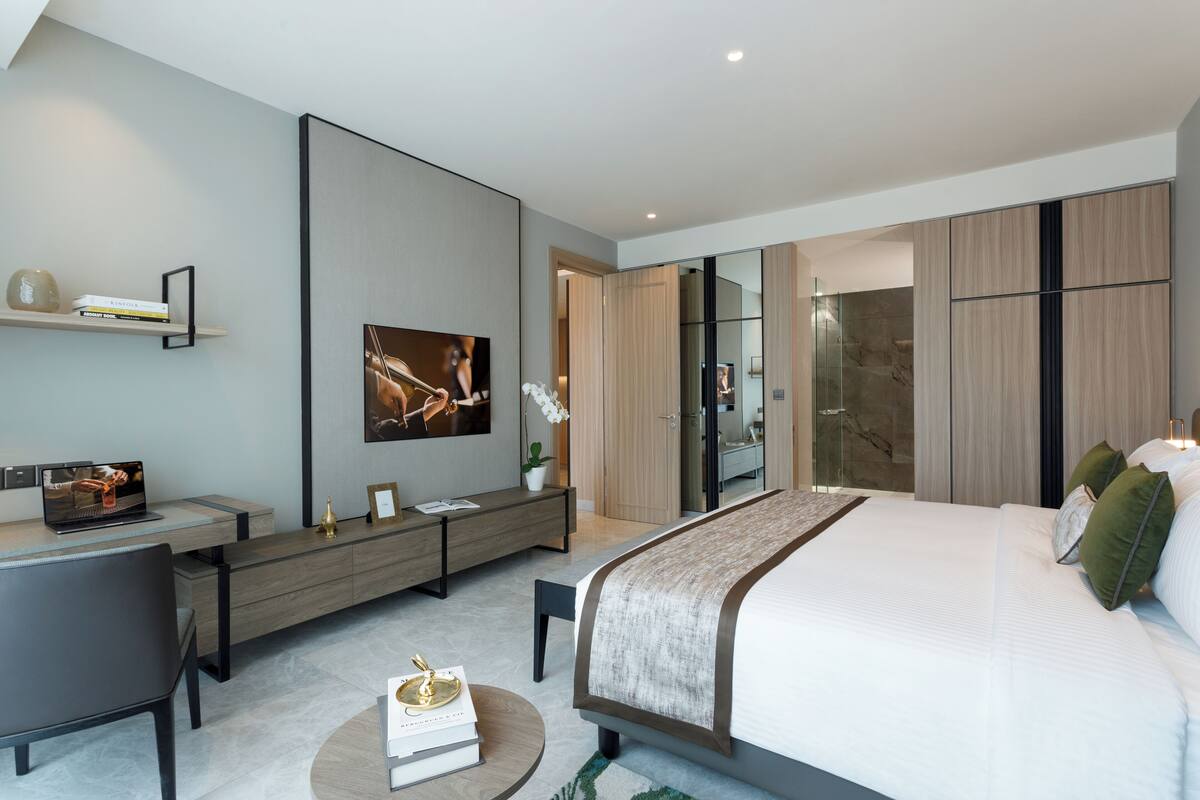 Appartamento Premier, 1 camera da letto | Minibar, cassaforte in camera, Wi-Fi gratuito, lenzuola