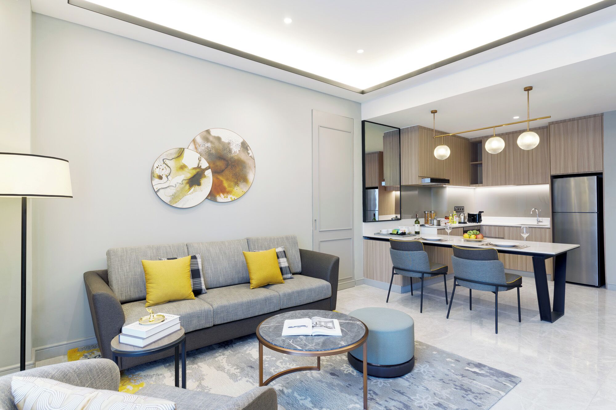 Family Suite, 1 Bedroom | Living area | 55-inch Smart TV with digital channels