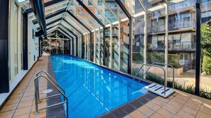 Indoor pool, a heated pool
