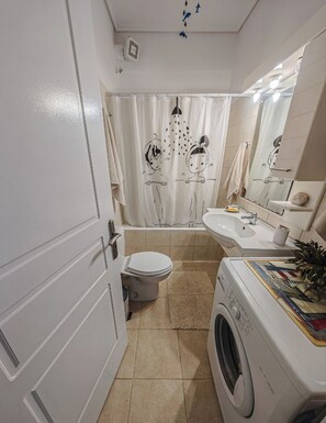 Hair dryer, towels