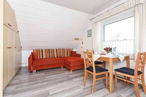 Wohnzimmer mit integriertem Küchenbereich