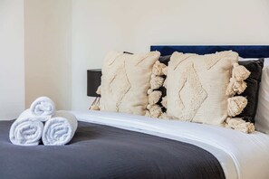 1 bedroom, desk, iron/ironing board, travel cot