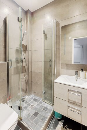 Sèche-cheveux, serviettes fournies, papier toilette