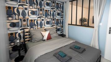 2 Schlafzimmer, BĂŒgeleisen/BĂŒgelbrett, kostenloses WLAN, BettwĂ€sche