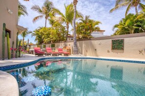 A heated pool