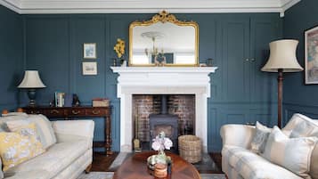 TV, fireplace, offices