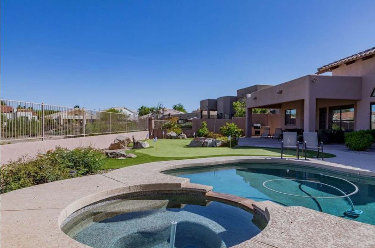 A heated pool