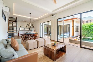 Villa Confort, 3 chambres, piscine privée | Salle de séjour