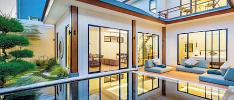 Front of property – evening/night