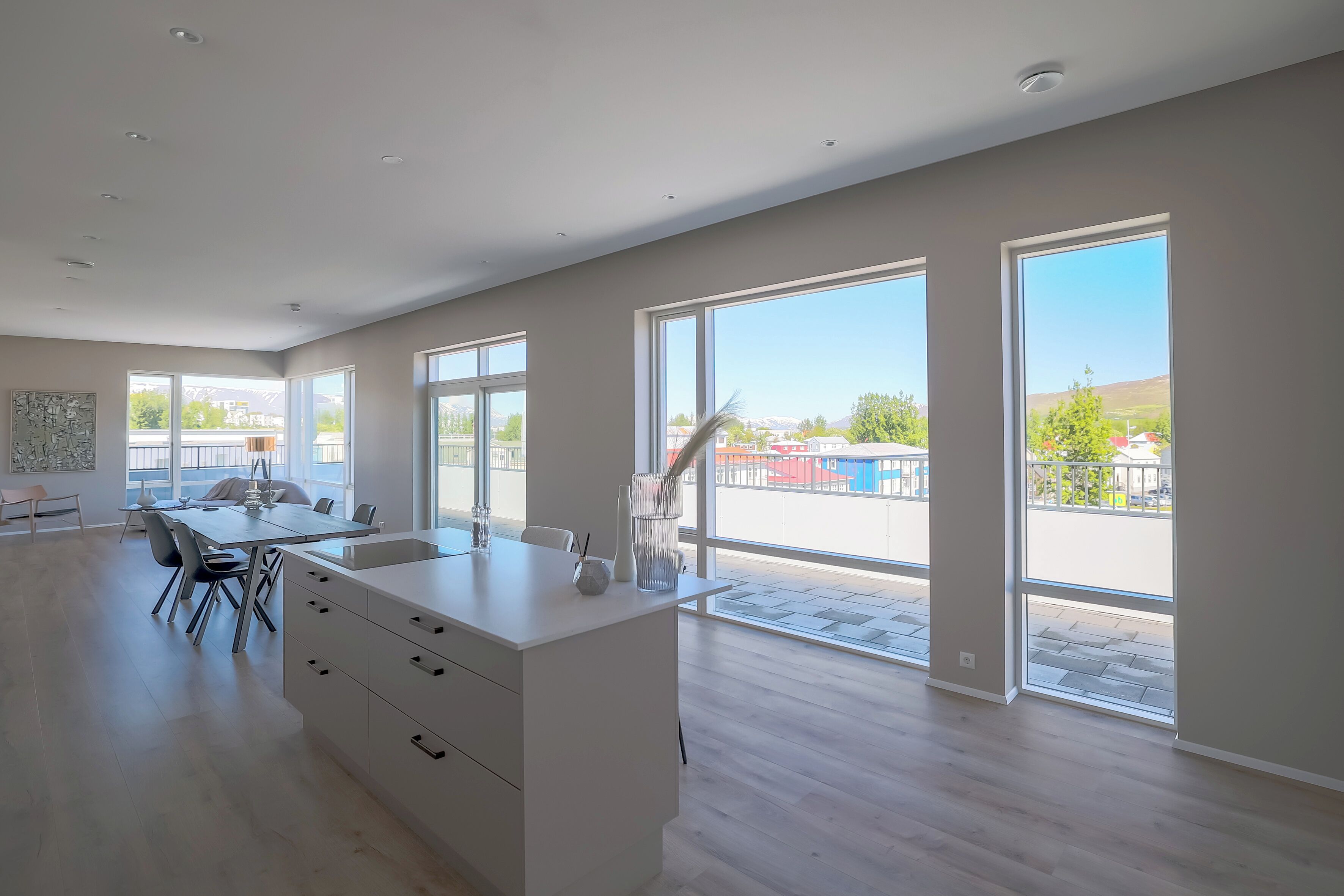 Luxury Apartment, Balcony | Living area | 32-inch LCD TV with cable channels