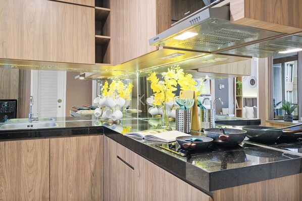 Appartement, 3 chambres, vue ville | Cuisine privée