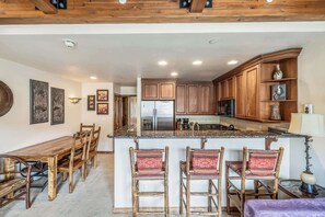 Condo, Multiple Beds, Balcony, Mountain View (Landmark Vail) | Private kitchen - Landmark Vail - Charming Condo for 8 with Resort-style Amenities (Vail)