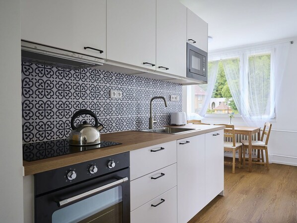 Microwave, oven, dishwasher, toaster