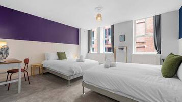 3 bedrooms, iron/ironing board, travel cot, WiFi