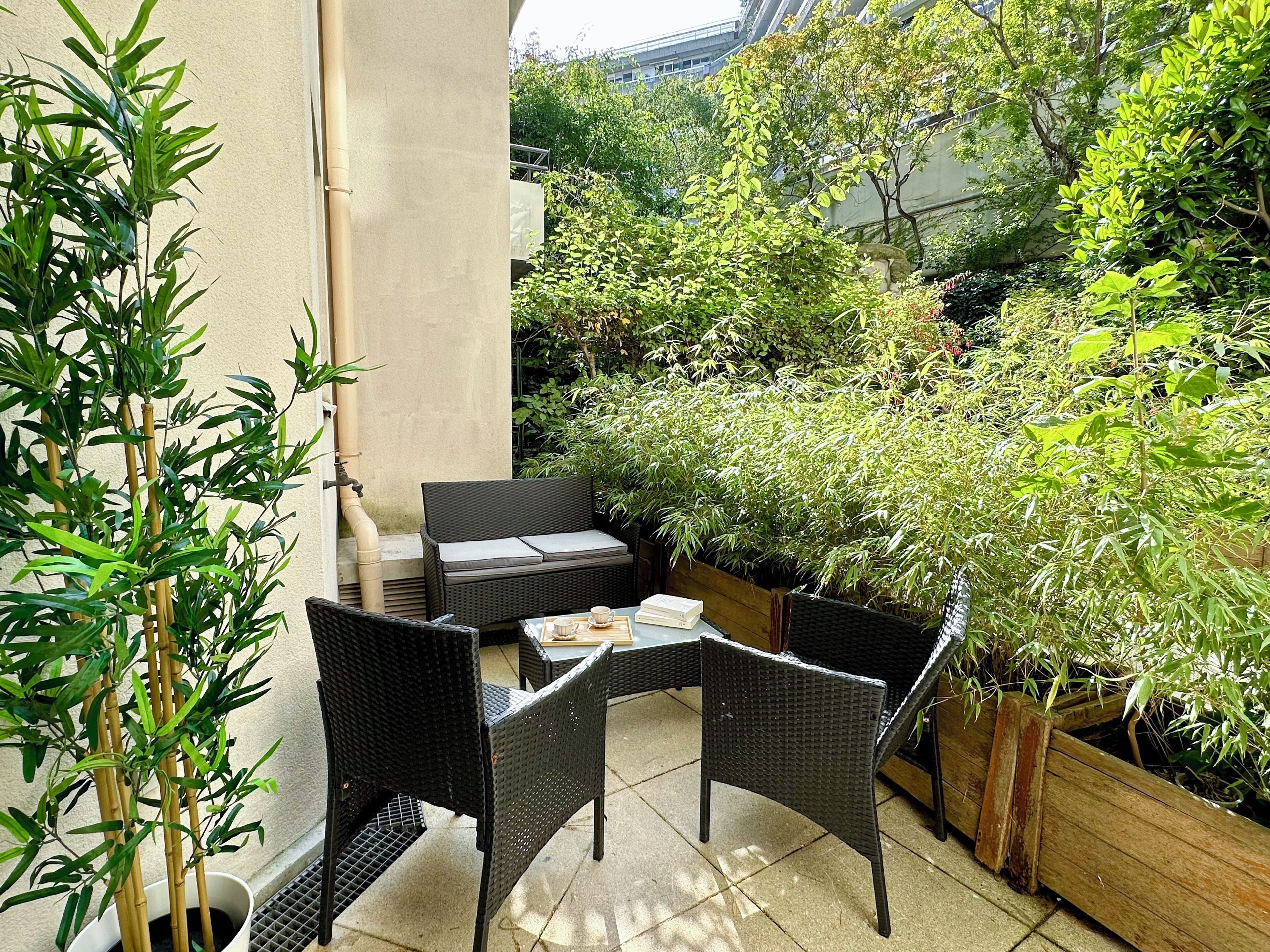Studio Confort, vue sur le jardin | Terrasse/patio