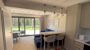Living area - Charming 2-bedroom bungalow with AC, WiFi in enchanting Niesulice for 6 person (Niesulice)