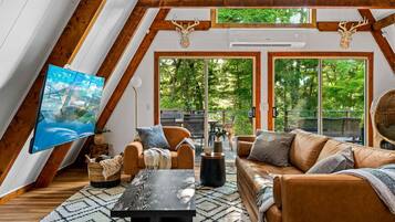 Smart TV, video games, foosball, books