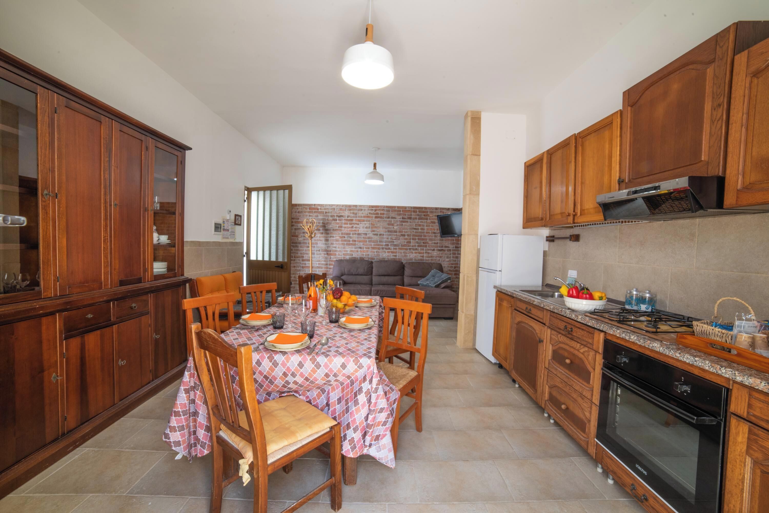 Family Villa, 2 Bedrooms, 2 Bathrooms, Sea Facing (Villa Benedetta 50m from Beach) | Private kitchen | Fridge, microwave, oven, stovetop