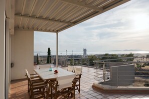Deluxe Apartment, Sea View | Terrace/patio