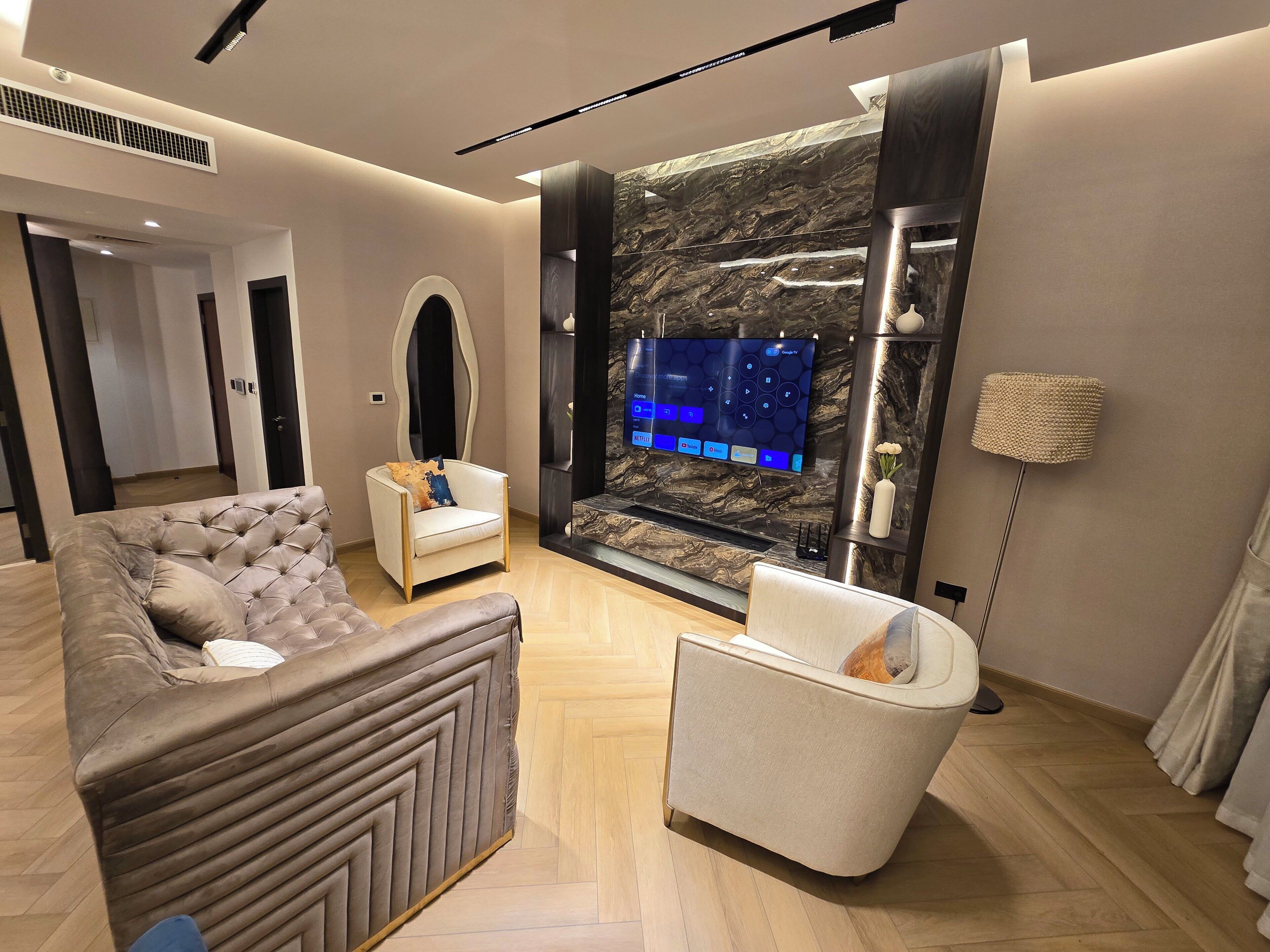 60-inch Smart TV with digital channels, Netflix, Hulu