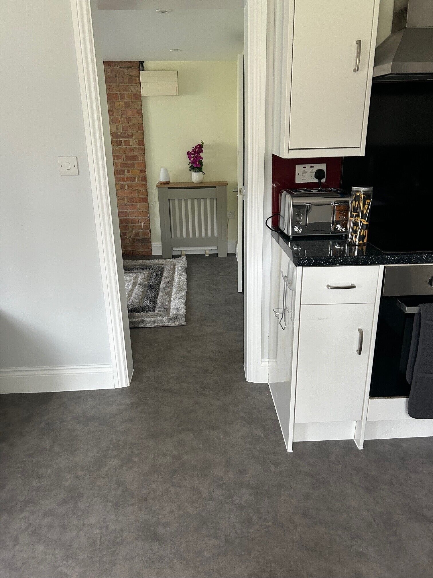 View from Kitchen to bedroom