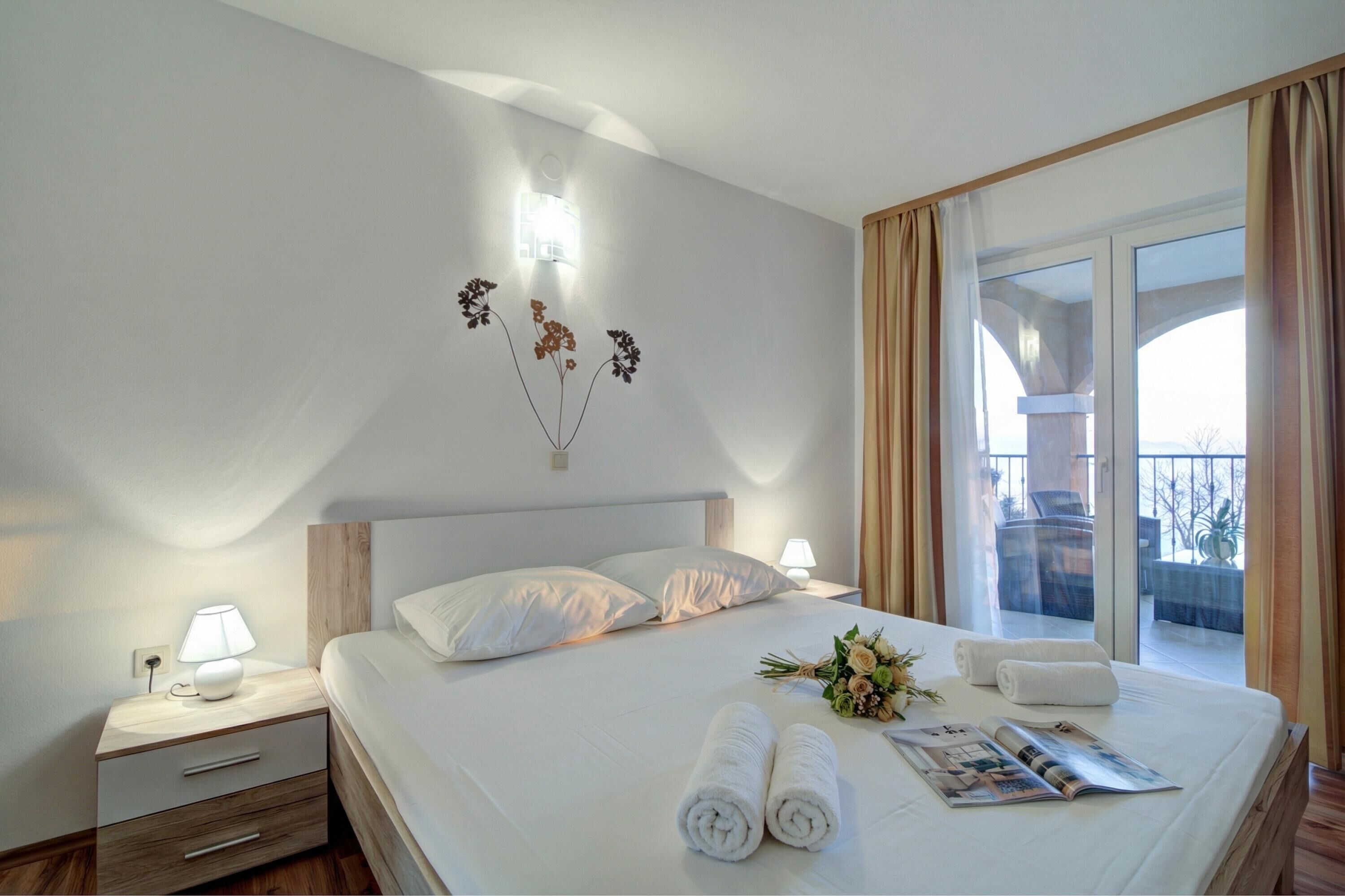 Family Apartment, Multiple Bedrooms (Comfy Sunset And Sea View Apartment) | 1 bedroom, free WiFi, bed sheets
