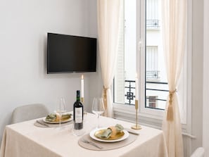 Standard Apartment, Courtyard View | Living area | 80-cm Smart TV with digital channels - 1611 Vouillé (Paris)